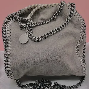 Authentic Stella McCartney Falabella Mini Tote in classic grey thumbnail 1
