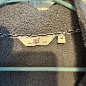 Vineyard Vines Gray Sherpa Fleece Quarter Zip‎ Pullover Jacket Womens Medium thumbnail 3