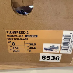 Asics‎ Fujispeed 2 Trail Running Shoe Gris Blue Pink 1012B515-400 Women's 8 New thumbnail 9