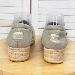 Bobs‎ by Skechers Highlights High Jinx Canvas Wedge Espadrille Shoes Tan 9 thumbnail 7