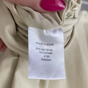 MESHKI XL Beige Mini Dress Spaghetti Strap Bodycon DR00898‎ Minimalist Sexy thumbnail 6