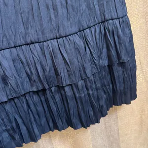 White House Black Market Navy Blue Sleeveless Pleated Midi Dress XL thumbnail 7