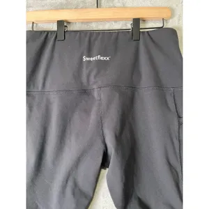 Sweetflexx Side Pockets Resistance‎ Leggings Size 12 Black Women's 4 bands thumbnail 4