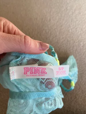 Victoria's Secret PINK Lace Bralette In Blue thumbnail 3