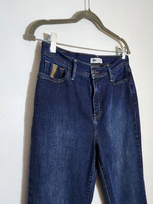 Levi's Womens 512 Perfectly Slimming Dark Wash Straight Leg Jeans Size 12 thumbnail 3