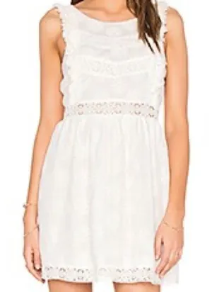 NWT Minkpink Wild Traveller Lace Dress in Off White‎ Size Small thumbnail 1