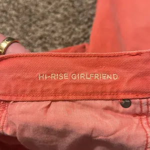 American Eagle Hi-Rise Girlfriend Jeans Red 14 X-Short thumbnail 11