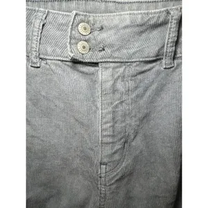 American Eagle Gray Corduroy Flare Pants Women Size 10 Regular Stretch Low Rise thumbnail 3