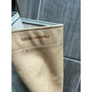 Jon Hart Design Tote Bag‎ Beige Leather Trim & Sides Monogram CJR Kelso Karryall thumbnail 5