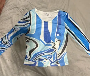 Blue retro going out top thumbnail 2