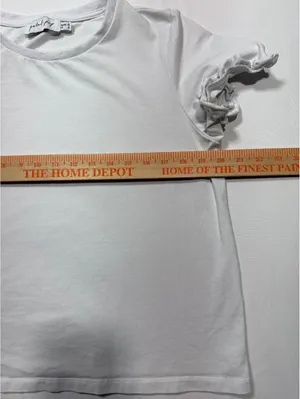 petal + pup White Ruffle Sleeve Tee - Size AU/UK 10 (US 6) thumbnail 5
