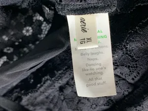 Aerie Bralette XL Black Lace Strappy Racerback Wireless Pullover Bra thumbnail 11