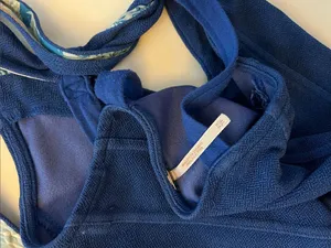Free People One Call Away Royal Blue Open Back Strappy V Neck Halter Top XS thumbnail 7