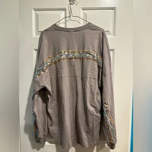 Gameday Couture Vikings long sleeved sequence tshirt top XXL gray taupe thumbnail 3
