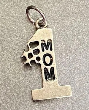 Vintage Sterling Silver 925 #1 Mom Charm thumbnail 1