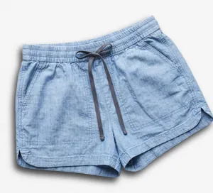 J. Crew Womens Blue Chambray Drawstring Shorts Elastic Waist XS‎ Casual Summer thumbnail 1