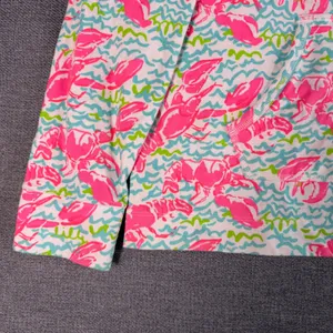 Lilly Pulitzer Skipper Popover Pink Lobster Pullover Quarter Top Med Resortwear thumbnail 3
