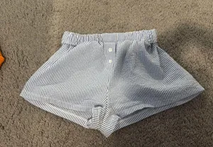 light blue striped shorts thumbnail 1