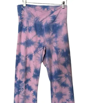 Vs Pink Tie Dye Bell Bottom Criss Cross Front Leggings thumbnail 5