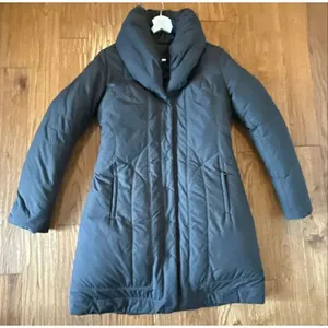 Elie Tahari down fill cocoon puffer jacket charcoal size M thumbnail 9