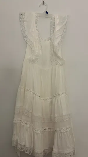 Francesca's White Lacey Dress with Tie Back thumbnail 1