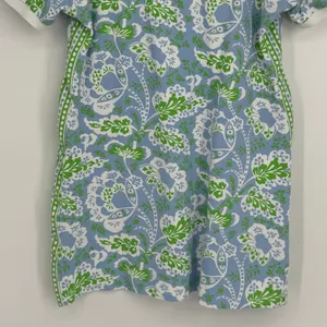 Gretchen Scott Serve It Up Dress XL Blue Green Flora Periwinkle Preppy Coastal thumbnail 9