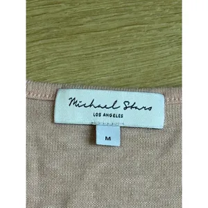 EUC Michael Stars Gianna Top Blouson-Sleeve Puffed Sleeves Besso Pink USA size M thumbnail 3