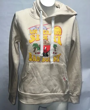 Réflex bad bunny beige pullover hoodie Size L thumbnail 1