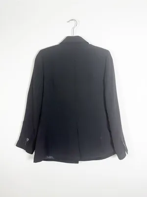 Madewell The Rosedale Blazer Crepe Black Oversized Academia Size 0 thumbnail 5