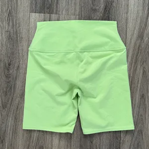 ALO Yoga Women's Lime Bike Shorts Size Small Alosoft Mid Rise thumbnail 2