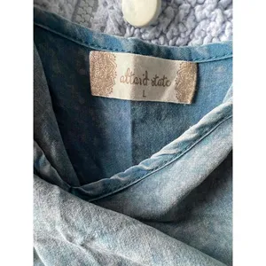 Altar’d State Chambray Tiered Dress - Size L thumbnail 3