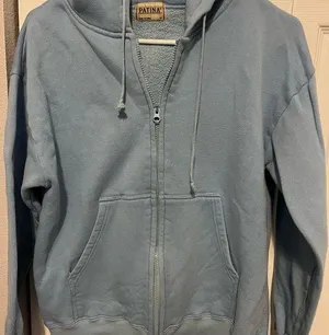 Patina light blue zip up hoodie sweatshirt jacket size medium thumbnail 1