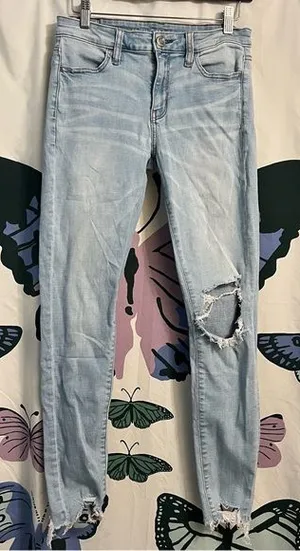 American Eagle Ripped distressed ankle jeggings thumbnail 1