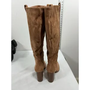 Womans Excellent Condition Knee High Fashion Riding Boots 11 Chestnut thumbnail 4