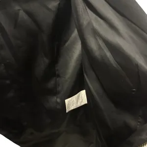 Black Faux Leather Rayon Blend Zip Up Lined Peplum XOXO Blazer Jacket Womens XS thumbnail 3