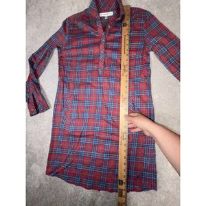 Southern Tide Alyssa Wintertime Spice Plaid Shirt Dress Xs Pockets‎ thumbnail 6