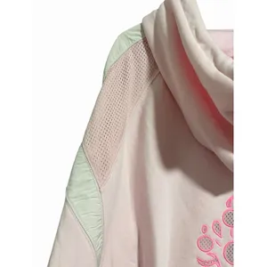 Free People‎ Movement Racing Striped Hoodie Heirloom Pink Women's Size Medium thumbnail 8
