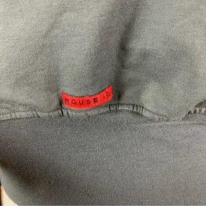 House‎ ID Gray Zip Up Hoodie Cropped Sweatshirt Athleisure Streetwear Large thumbnail 5