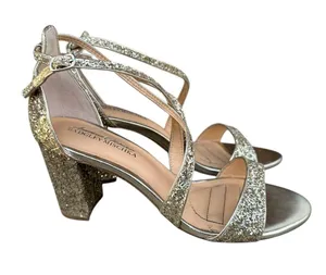 Badgley Mischka Jewel Cook Metallic Glitter Evening Shoe Formal Wedding Cocktail thumbnail 3