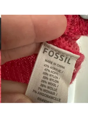 Fossil Mohair Blend Button Front V Neck Cardigan Sweater Womens Medium Pink thumbnail 5