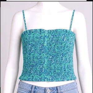 Roller Rabbit‎ Target Mint Green Floral Smocked Cami Top Adjustable Straps Large thumbnail 1