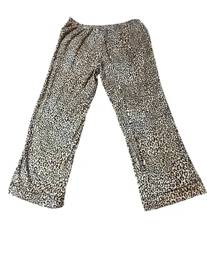 Joyspun Leopard Pajama Set L Top Bottoms Sleepwear Loungewear Animal Print thumbnail 6