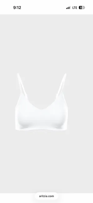 Aritzia Golden BUTTER Hold Tight Bra Top Bright White Size M thumbnail 8
