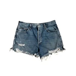 Agolde‎ Dee Short in Turmoil Distressed Denim Shorts Size 31 High Rise thumbnail 4
