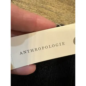 Anthropologie Do Everything in Love Black‎ Textured Open Sweater Fringe One Size thumbnail 4