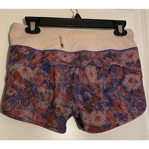 Lululemon Speed Up Shorts Women Size 4 Print Running‎ Athletic Zip Pocket thumbnail 3