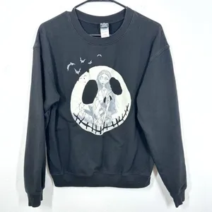 Disney The Nightmare Before Christmas Black Graphic Sweatshirt Women's Size Medium thumbnail 1