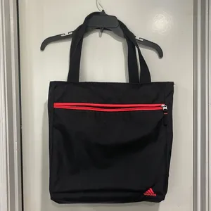 Reversible Zip Pockets Blue Pink Black 14 x 14 Lightweight Tote Bag thumbnail 2