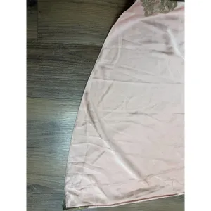 Zara Collection Y2K Lace Tank Dress Satin Pink Brown Fairy Asymmetric Slip thumbnail 5