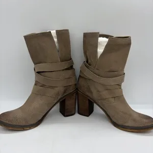 Ibiza Last‎ Jeffrey Campbell Womens 11 Boots Brown Leather Ankle Straps Buckles thumbnail 4